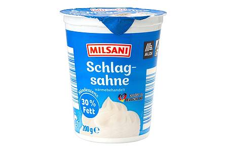 Ralph Kaiser/Stiftung Warentest/dpa-tmn | Die Aldi Milsani Schlagsahne überzeugte mit der Gesamtnote 2,0. 