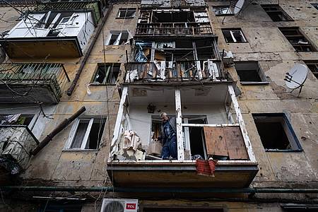 Ashley Chan/SOPA Images via ZUMA Press Wire/dpa | Immer wieder wird Slowjansk beschossen. (Archivbild)