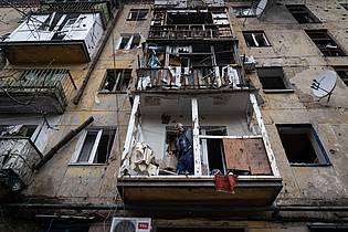 Ashley Chan/SOPA Images via ZUMA Press Wire/dpa | Immer wieder wird Slowjansk beschossen. (Archivbild)