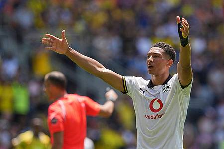 Carolyn Kaster/AP/dpa | Jobe Bellingham gelang sein Premieren-Tor für den BVB