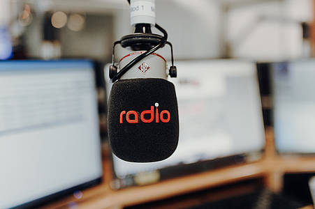 Mikrofon im Radio-Studio