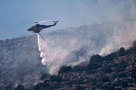 Thanassis Stavrakis/AP/dpa | Löschhubschrauber und -flugzeuge sind in ständiger Alarmbereitschaft.