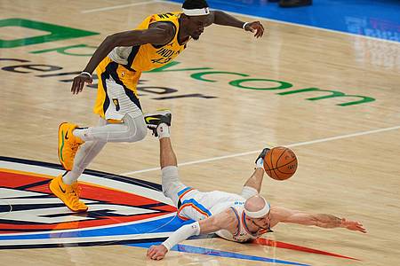 Nate Billings/AP/dpa | Pascal Siakam (links) und Alex Caruso sind die beiden einzigen Spieler, die schon mal NBA-Champion waren.