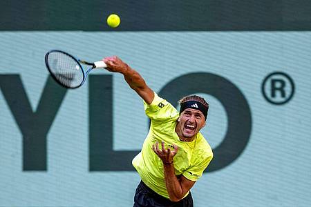 David Inderlied/dpa | Alexander Zverev hat sich in Halle ins Viertelfinale gekämpft.