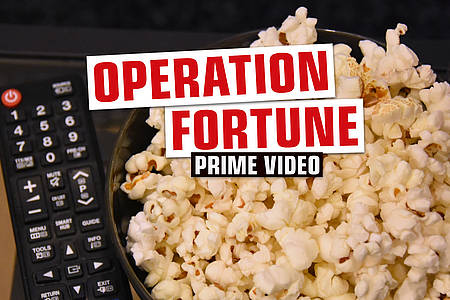 Popcorn-Motiv mit dem Schriftzug Operation Fortune