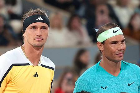 Frank Molter/dpa | Arbeiten sie bald zusammen? Alexander Zverev (l) und Rafael Nadal.