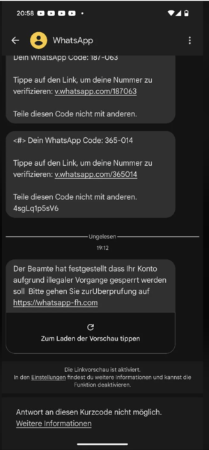 Screenshot von Reddit vom Nutzer EmPiFree zur WhatsApp-Betrugsmache