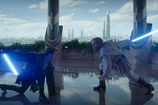 Anakin und Obi-Wan im Lichtschwert-Duell