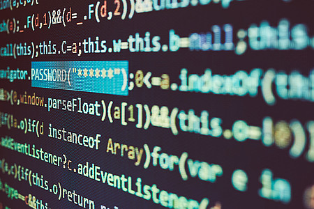 Passwort-Code auf einem Bildschirm