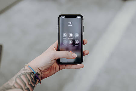110 auf dem Smartphone