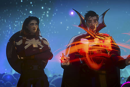 Captain Carter und Doctor Strange im Weltall